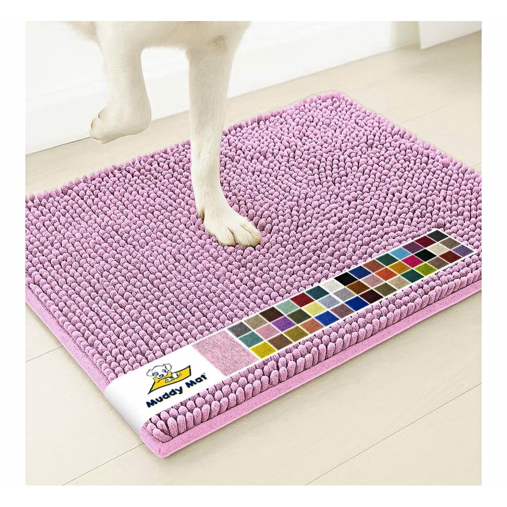 Muddy Mat® | Water Absorbent Mat Indoor, Quick Dry Machine Wash Pink 19"x30"[K
